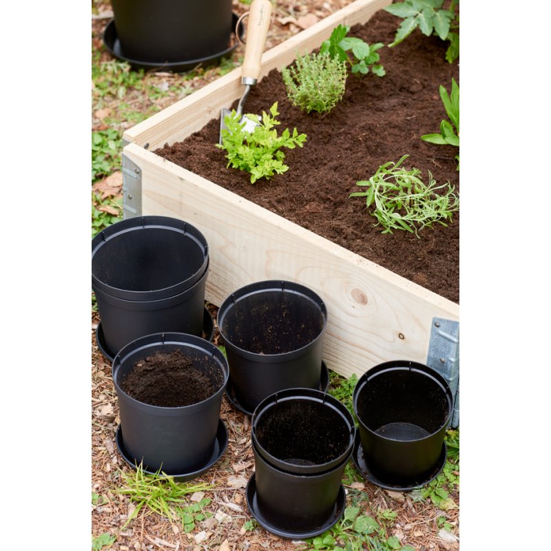 Orthex pot de fleurs CULTIVATE, noir, diamètre 270 mm, 100% plastique recyclé